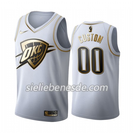 Herren NBA Oklahoma City Thunder Trikot Nike 2019-2020 Weiß Golden Edition Swingman - Benutzerdefinierte